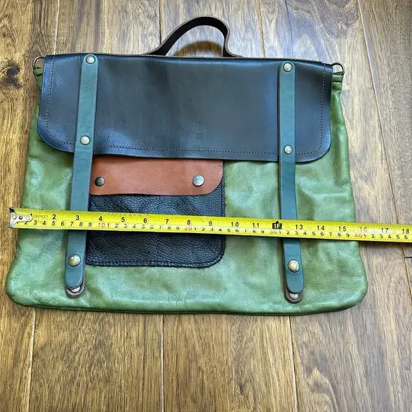 Ebano handmade Italian leather satchel messenger bag - Picture 14 of 16